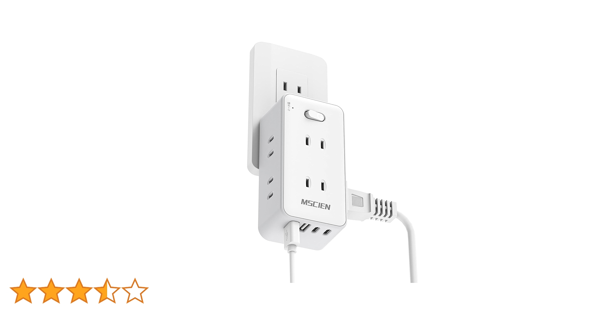 Amazon.co.jp: Mscien 電源タップ usb コンセントタップ 6個AC差